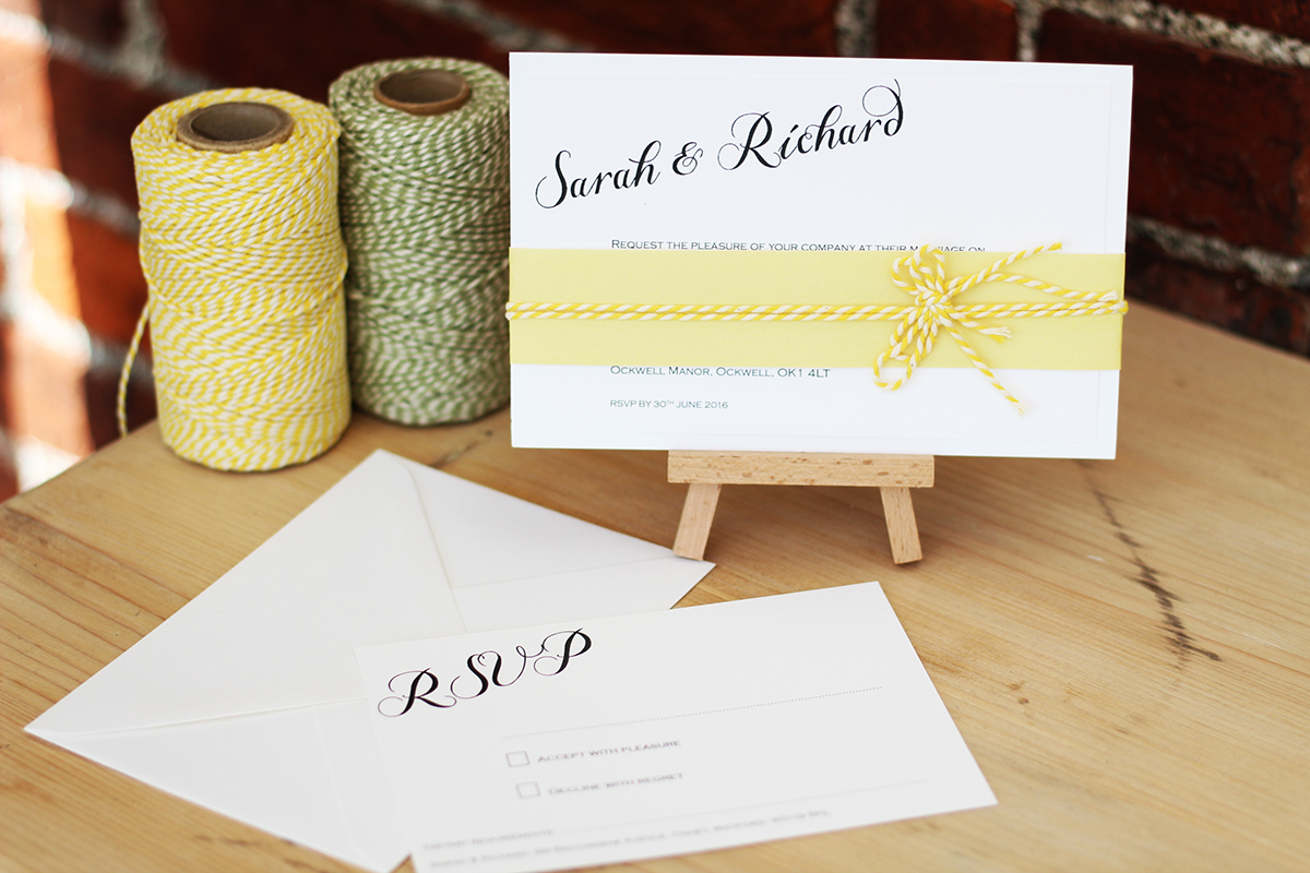 Yellow and Green invitations