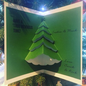 Christmas tree card by Millbank and Kent